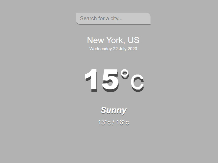 Weather app – screenshot 1