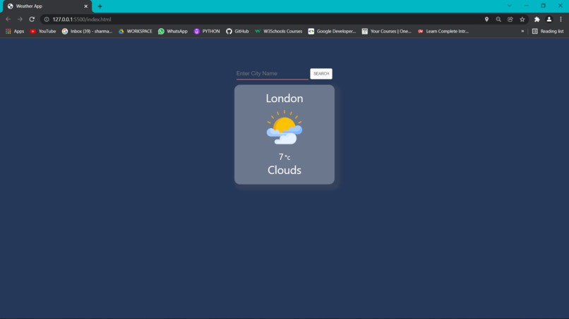 Write a script to check the weather – screenshot 2