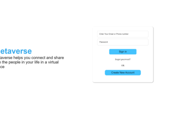 Metaverse login page