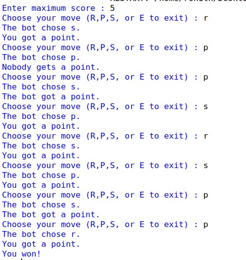 RockPaperScissorsBot – screenshot 1