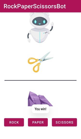 Rock-Paper-Scissors-Bot Application – screenshot 1
