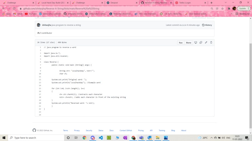 Reverse A string  – screenshot 1