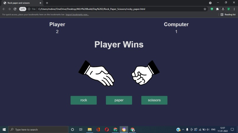 Build a Bot to play Rock, Paper, Scissors with You – screenshot 1
