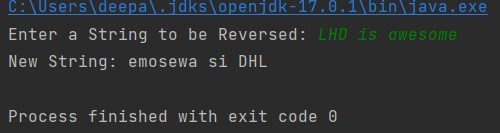 reverse a string – screenshot 1