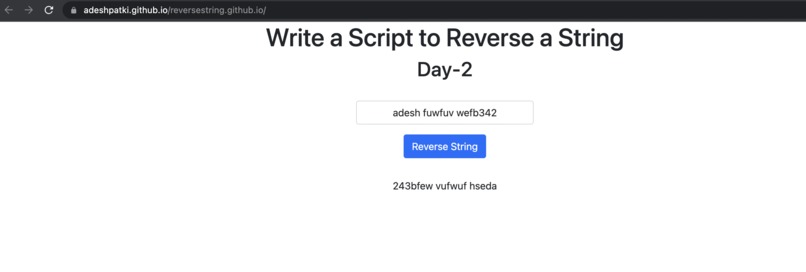 Write a Script to Reverse a String – screenshot 1