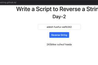 Write a Script to Reverse a String