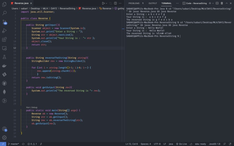 Script To Reverse a String – screenshot 1