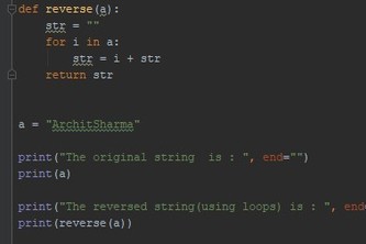 Reverse a string