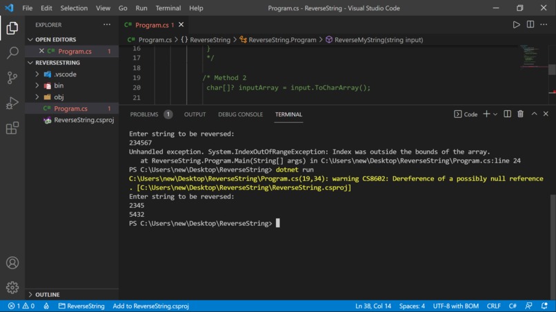 ReverseTheString – screenshot 1