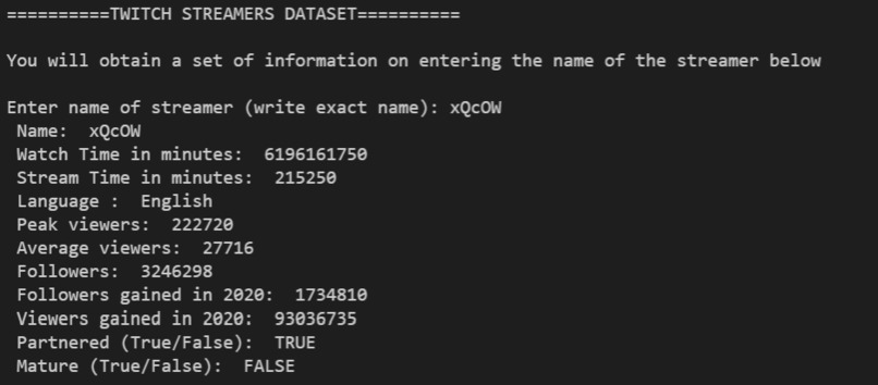 Twitch Streamers Dataset – screenshot 1