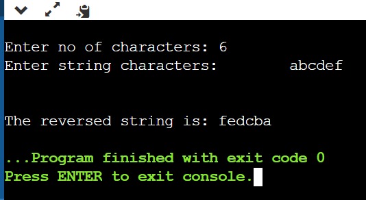 Script to Reverse a String – screenshot 1