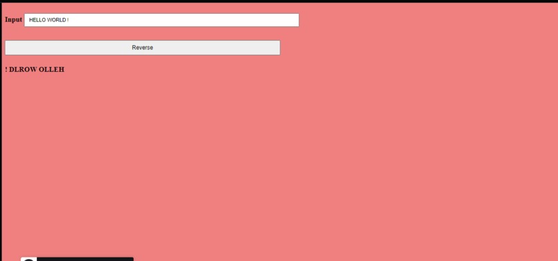 Reversing string – screenshot 1