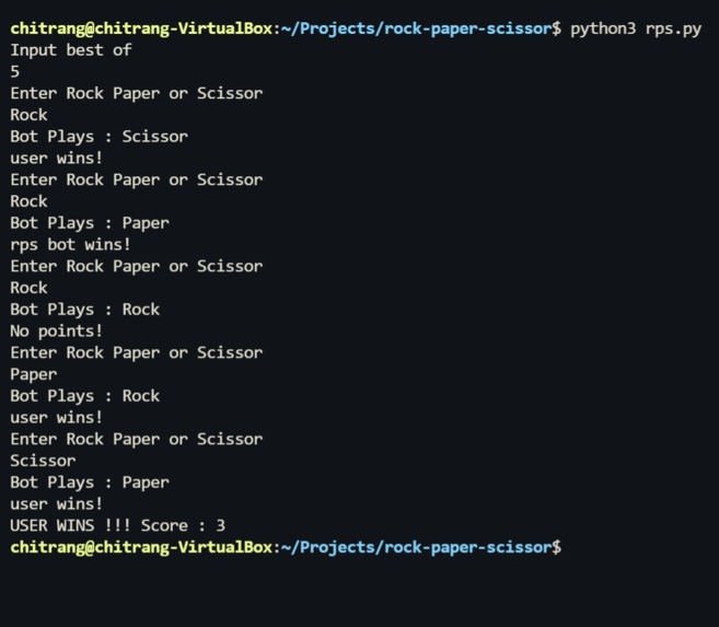 Rock Paper Scissor Bot – screenshot 1