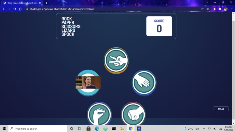 Sheldon's Rock, Paper, Scissors, Lizard,Spock – screenshot 1