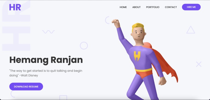 Personal Portfolio – screenshot 1