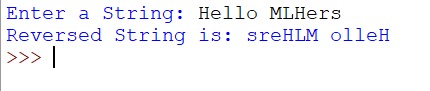 Script to reverse a string – screenshot 2
