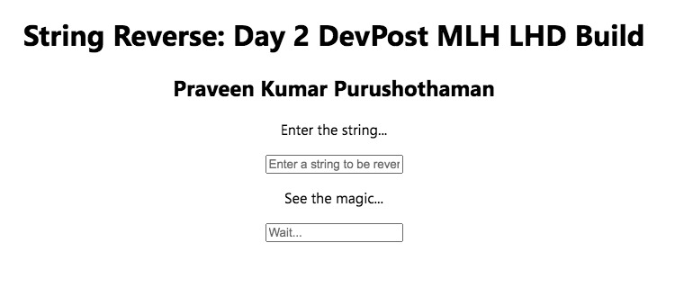 Write a Script to Reverse a String – screenshot 1