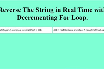 Write a Script to Reverse a String