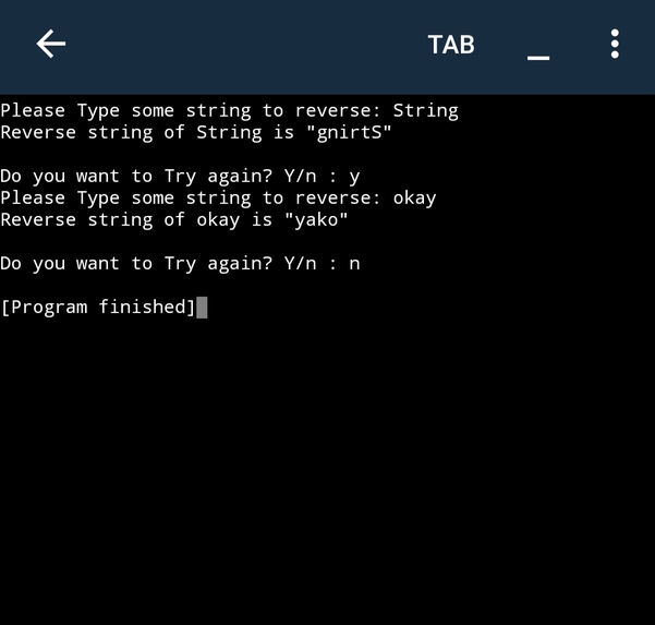 Python Script to Reverse String – screenshot 1