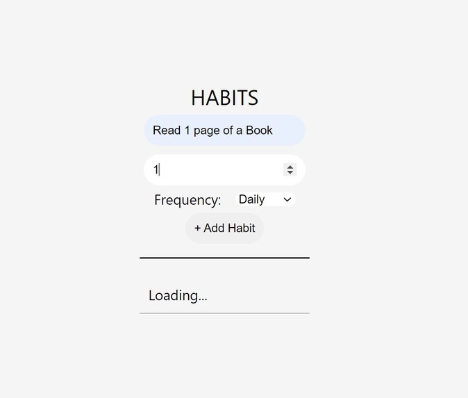 Build a Habit Tracker – screenshot 1