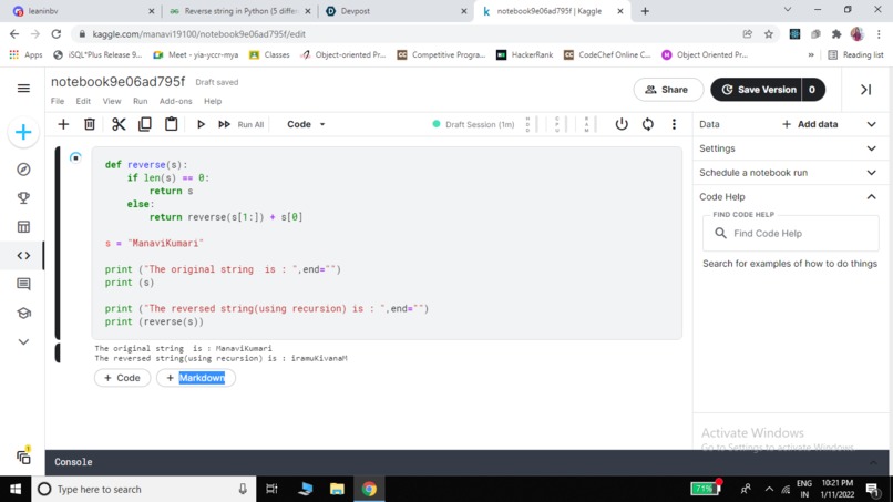 Reverse string in python | Devpost