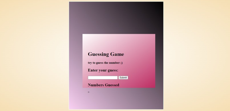 GUESSING GAME – screenshot 1