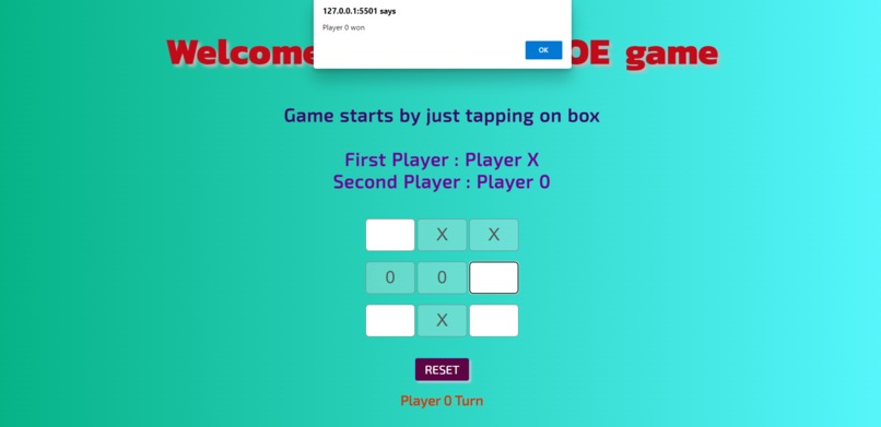 Javascript Game- Tic-Tac-Toe – screenshot 2
