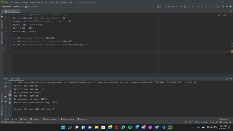 BILL SPLITTER – screenshot 1