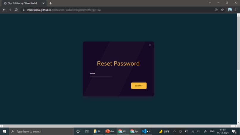 Front-end Framework: Restaurant Website – screenshot 3