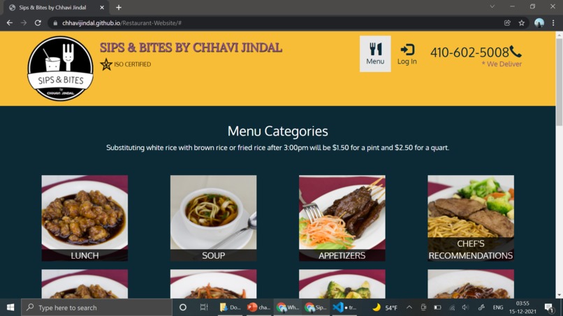 Front-end Framework: Restaurant Website – screenshot 5