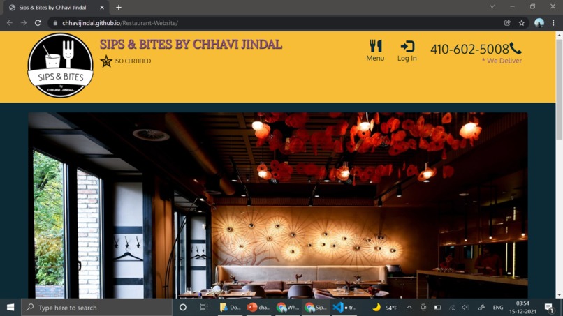 Front-end Framework: Restaurant Website – screenshot 1