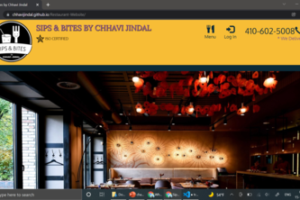 Front-end Framework: Restaurant Website