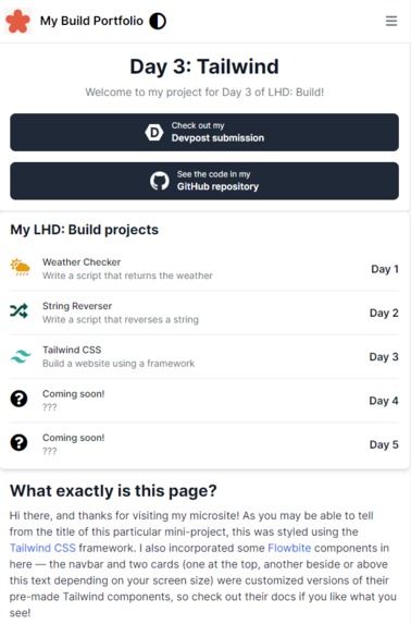 A Tailwind Site – screenshot 1