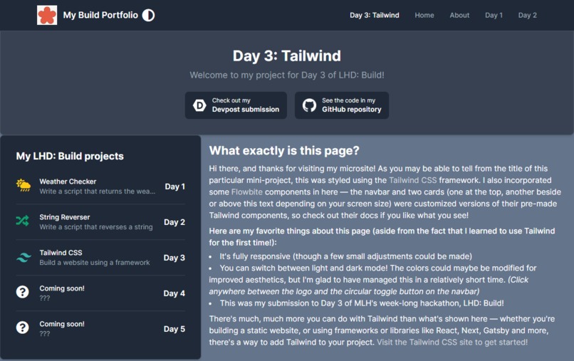 A Tailwind Site – screenshot 3