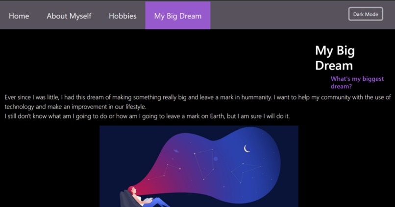 Personal Webpage - LHD 3 Challenge FrontEnd Framework – screenshot 1