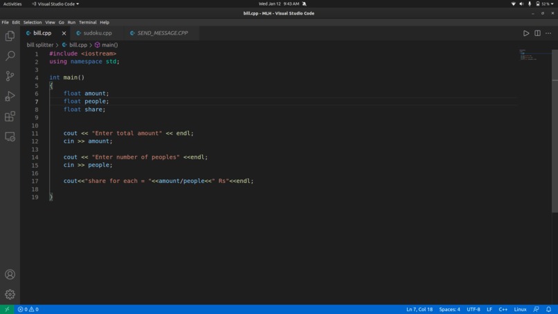 Build a Bill Splitter – screenshot 2