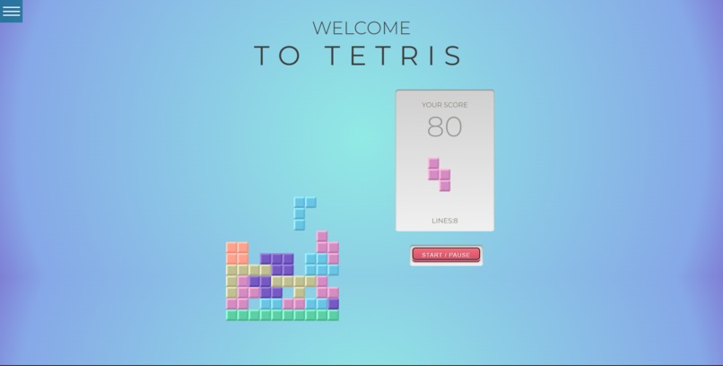 Tetris on JavaScript – screenshot 1