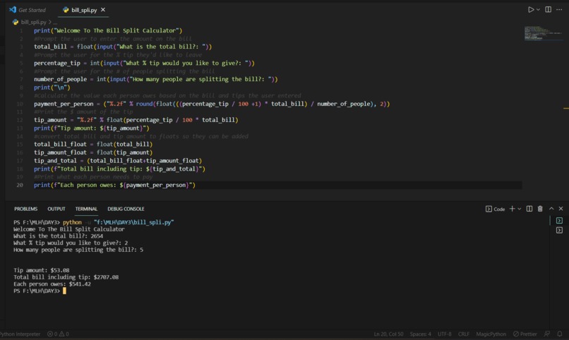 Bill Splitter – screenshot 1