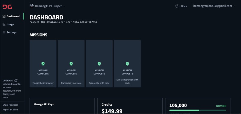 Deepgram – screenshot 1