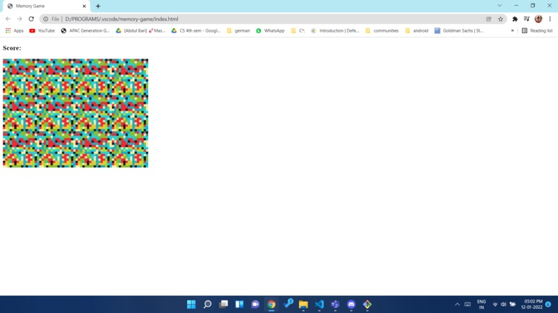 memory game – screenshot 4