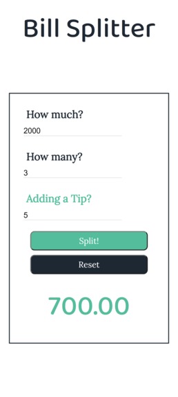 Bill Splitter Webapp – screenshot 3