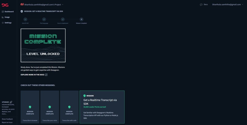 Intro to Deepgram – screenshot 1