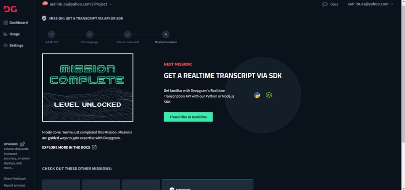 Deepgram – screenshot 1