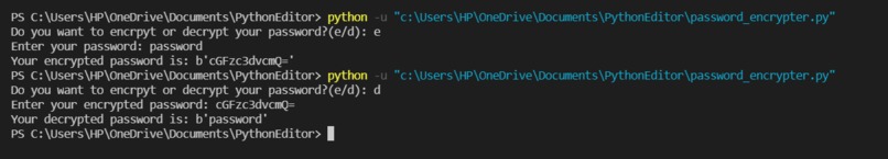 Password encrypter – screenshot 1