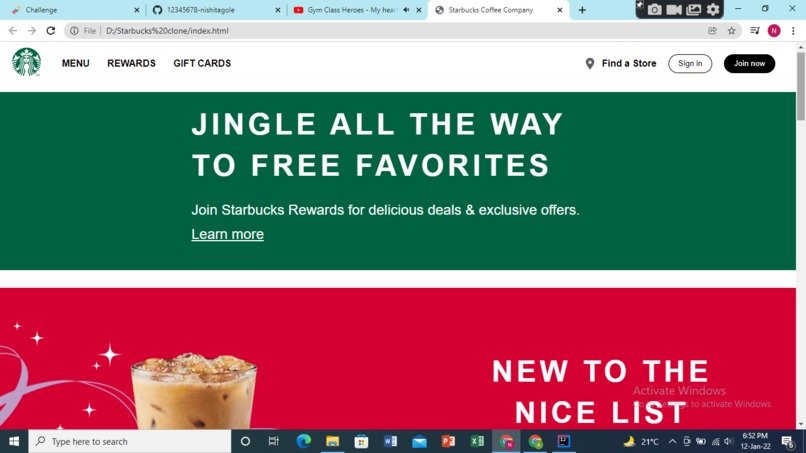 Starbucks Clone – screenshot 1