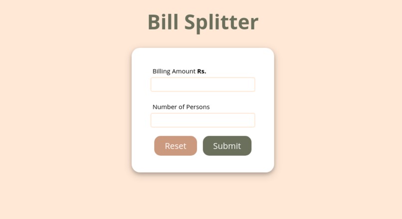 Bill Splitter – screenshot 1