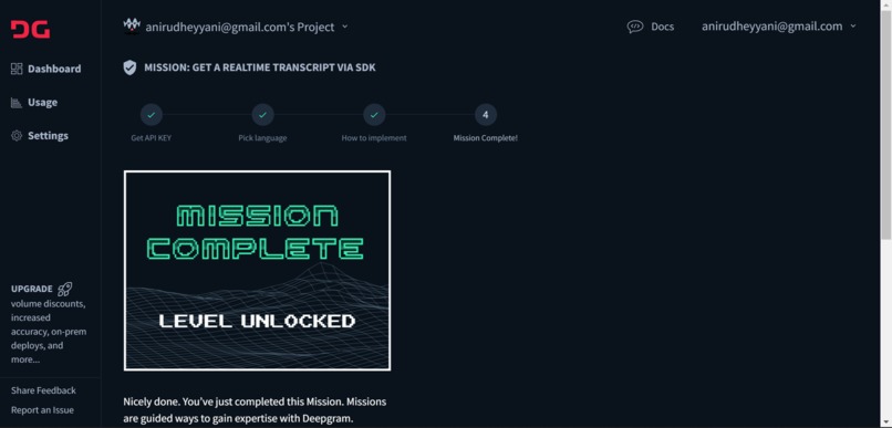Deepgram – screenshot 1