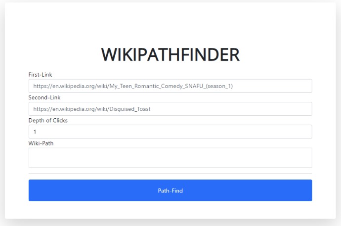 WikiPathFinder – screenshot 1