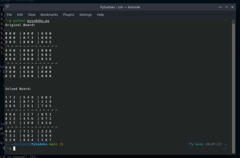 PySudoku – screenshot 1