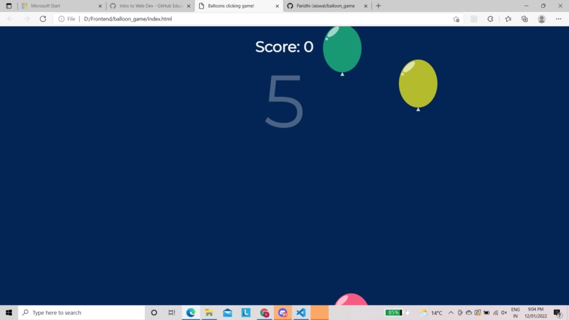 Javascript Game – screenshot 1